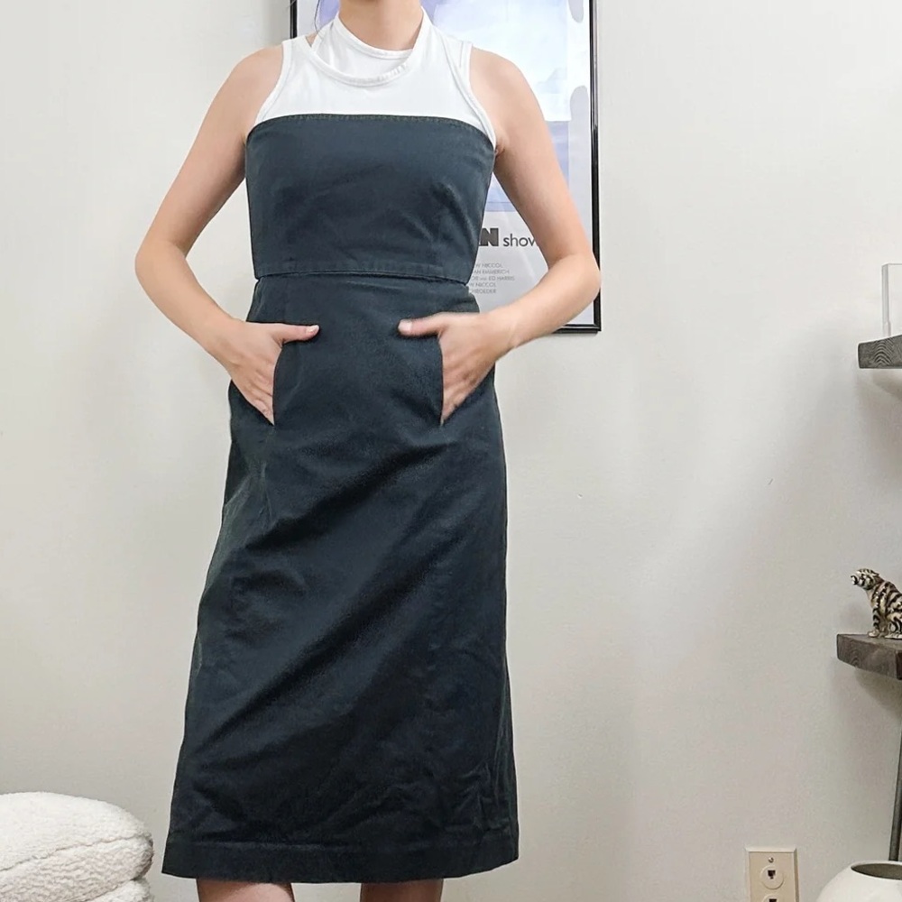 Theory Cream Strapless cotton dress - Picture 6 of 9